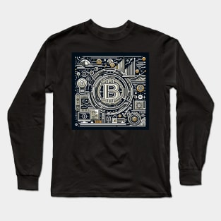 Blockchain Nexus: The Digital Currency Matrix Long Sleeve T-Shirt